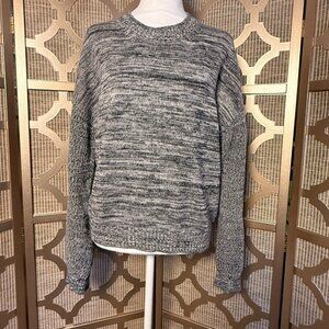 Michael Stars Womens Gray Knit Sweater Crew Neck Pullover Size Large Cozy Casual